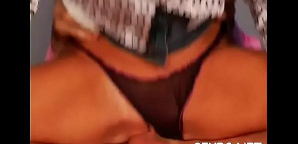 Enticing lady behaves like whore